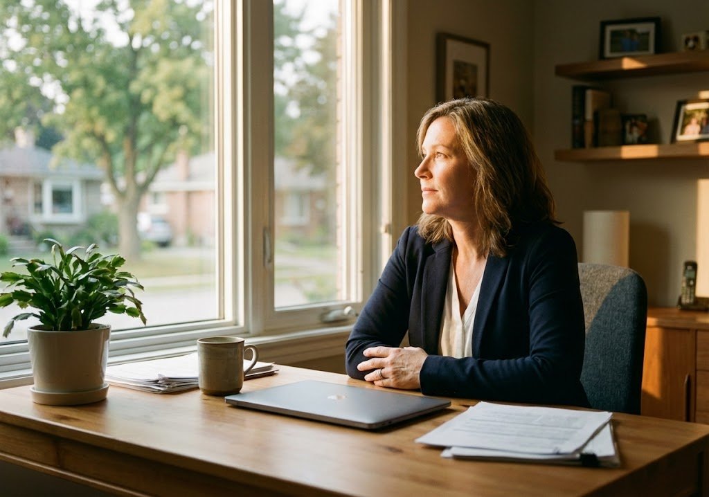Professional contemplating their next career chapter
